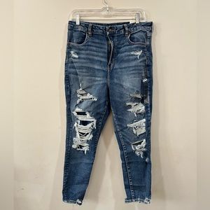 NWT, American eagle, curvy, super hi-rise, jegging crop, Short, size 14